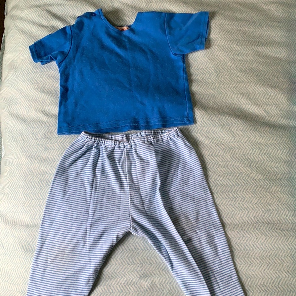Zutano matching set in blue